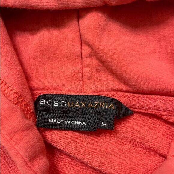 BCBG Butterfly Rhinestones Full Zip Hoodie Women Small Salmon Pink Y2K - Picture 11 of 12